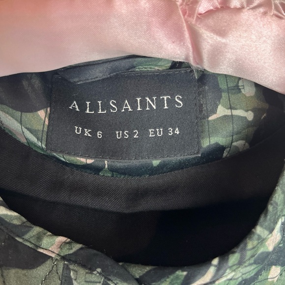 All Saints Camouflage Quilted Utility Jacket - Picture 4 of 7